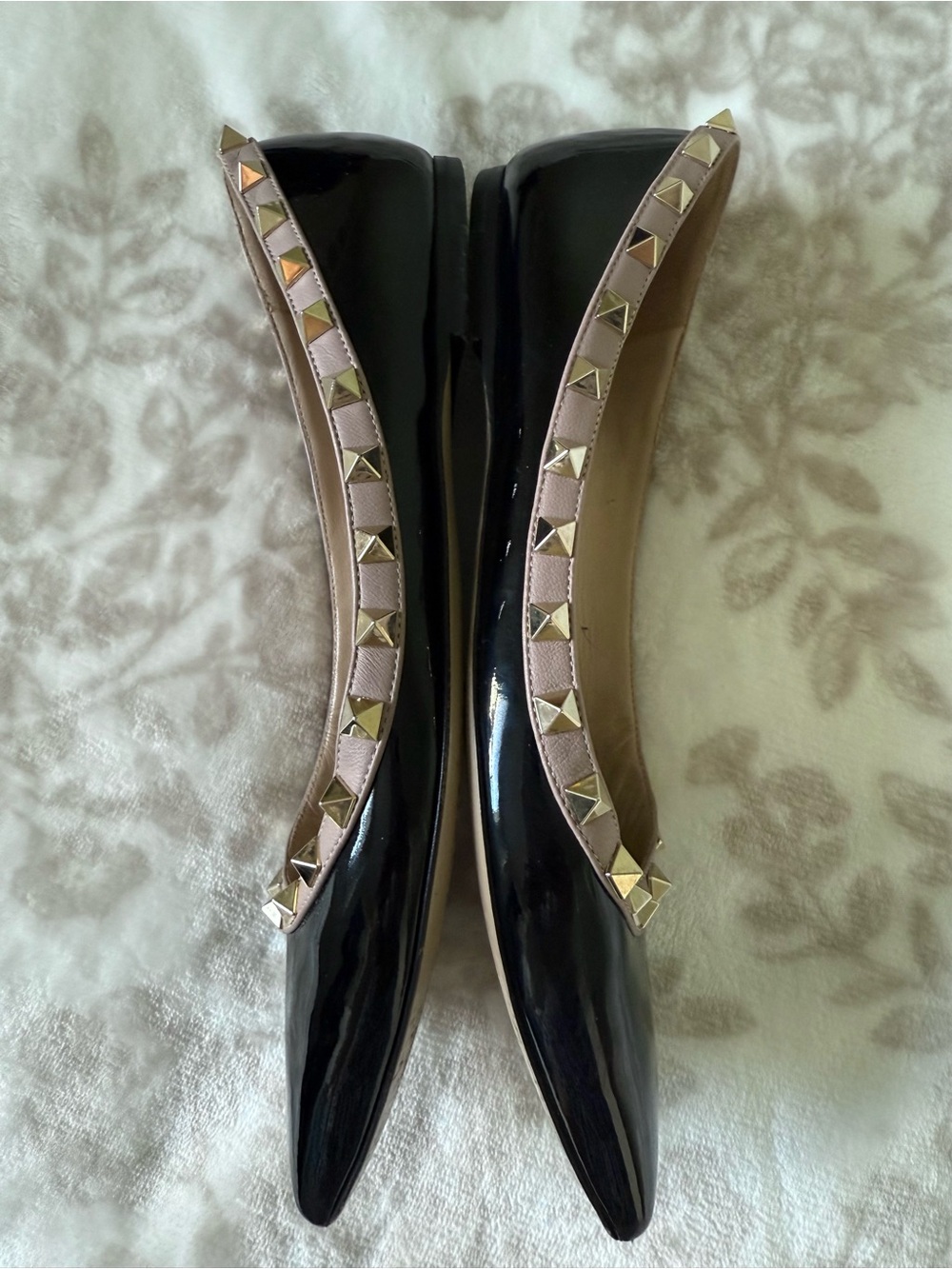 Valentino Rockstud Pointed Toe Ballet Flats - Picture 5 of 12